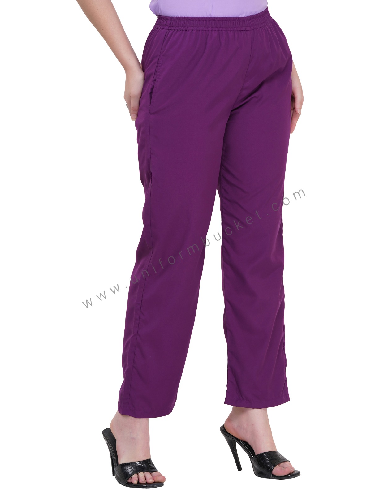 DARK MAGENTA FEMALE FULL ELASTIC LOOSE PAJAMA  thumbnail 2
